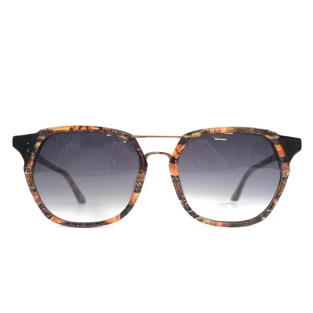 BOZ Sunglasses DESTINY 6000 Black with Orange Tiger Eyes w/ Gray Gradient Lenses